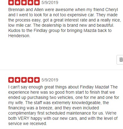 yelp car dealer reviews findlay mazda